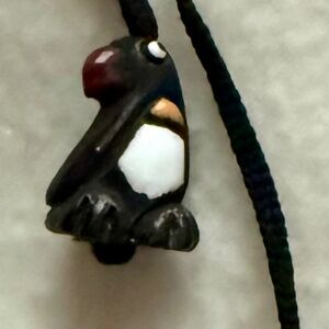 Clay bird charm, Alaska, "Tucan" 1980s NWOT